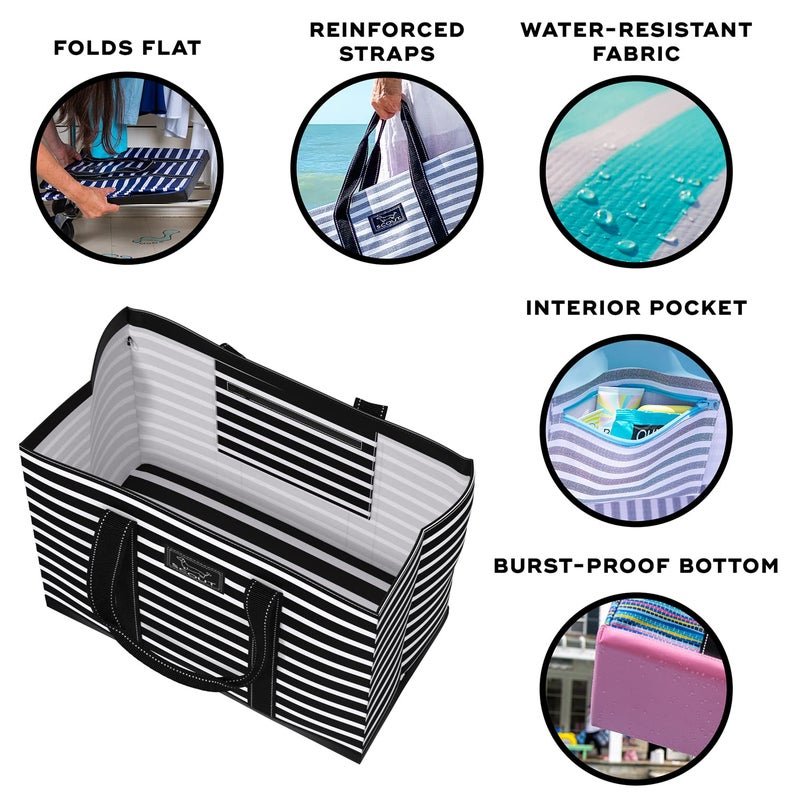 SCOUT Original Deano Tote Large - Durable Lightweight Open Top Beach, Pool & Lake Bag, Inside Zip Pocket, Folds Flat - Image 2